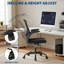 Chaise de bureau ergonomique en filet avec support lombaire réglable et accoudoirs rabattables - Chaise d'ordinateur roulante respirante pour le bureau à domicile et le bureau-623011677