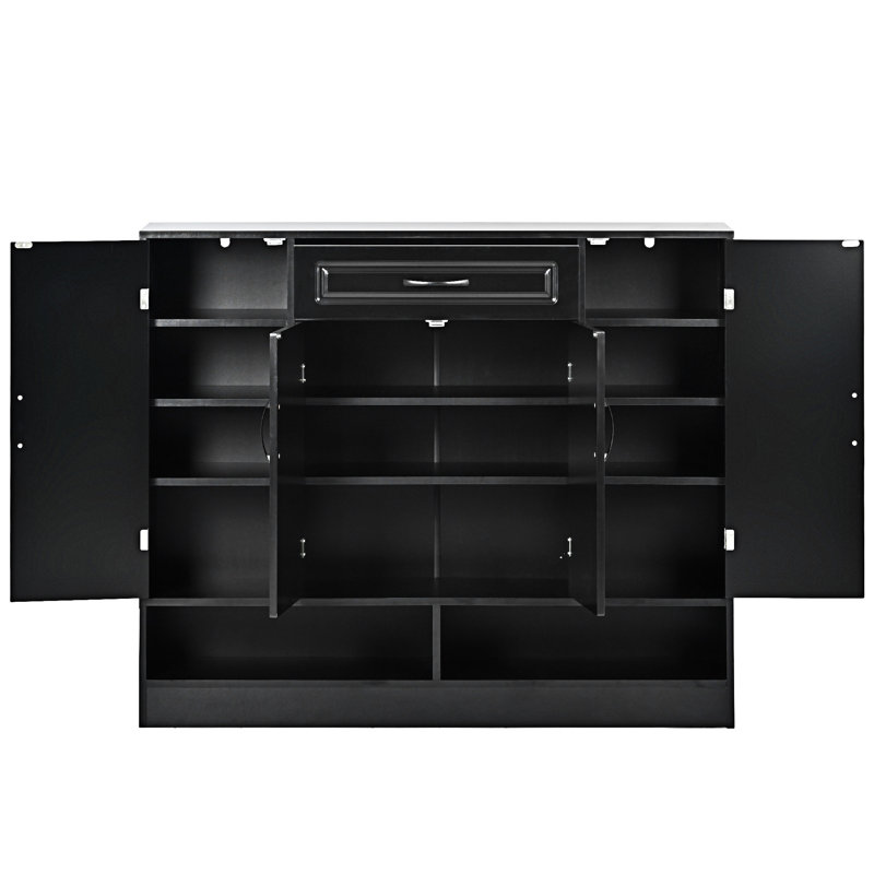 Armoire à chaussures avec tablettes réglables ON-TREND, Noir