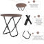 Ensemble de 2 tables d'appoint rondes et pliantes, table d'appoint pliable, petite table de bout pliante et compacte, table de collation pliable (ensemble de 2)-133085609-133754509