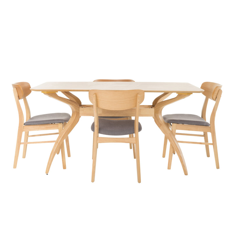 Juliahna Four Leg Dining Set, Green Tea and Natural Oak