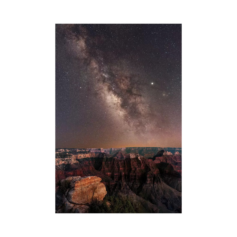 Grand Canyon Night II 1 Piece Wall Art on Canvas, 66.04cm H x 45.72cm W x 1.91cm D, Wrapped Canvas