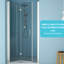 Porte de douche en verre trempé l 30 "x H 72" en nickel brossé - Installation flexible, avec des taches et des rayures avec un mécanisme de pliage, réglable pour différents espaces
