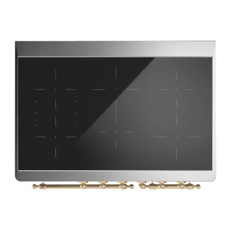 Majestic II 40" Freestanding Induction Range, Stainless Steel/Brass