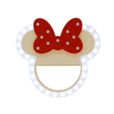 Disney Minnie Mouse GlowMe LED Beauty Ring Light with 3 Level Adjustable Brightness, Portable Clip