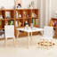 Ensemble de table pour enfants et 2 chaises, ensemble de 3 pièces de table et de chaises pour tout-petits, ensemble de table de jeu en bois (blanc)