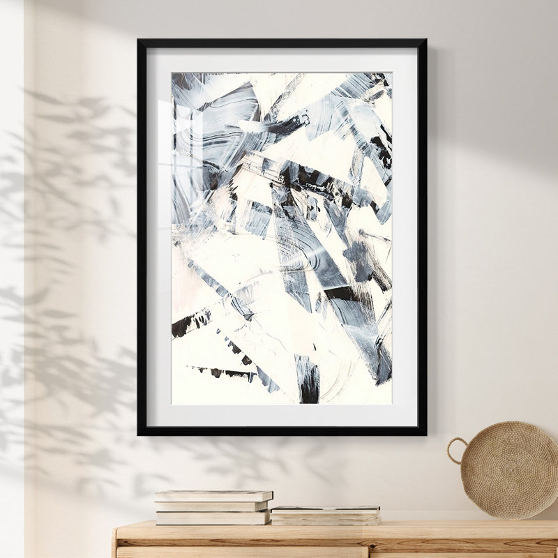 Fracture de glace I - impression encadrée, Noir, H 28,5 po x l 20,5 po