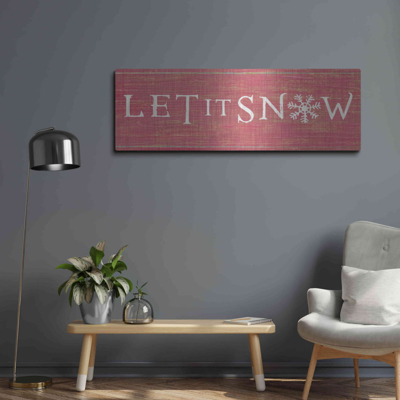 «Christmas Affinity I Red» par James Wiens, art mural en métal, H 16 po x l 48 po