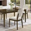 Ensemble de table de salle à manger extensible 5 pièces Contemporary et 4 chaises rembourrées beige clair-1342080084