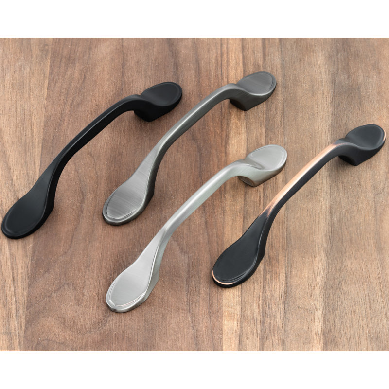 Classic Collection 3" Center To Center Footed Cabinet Pull, Nickel