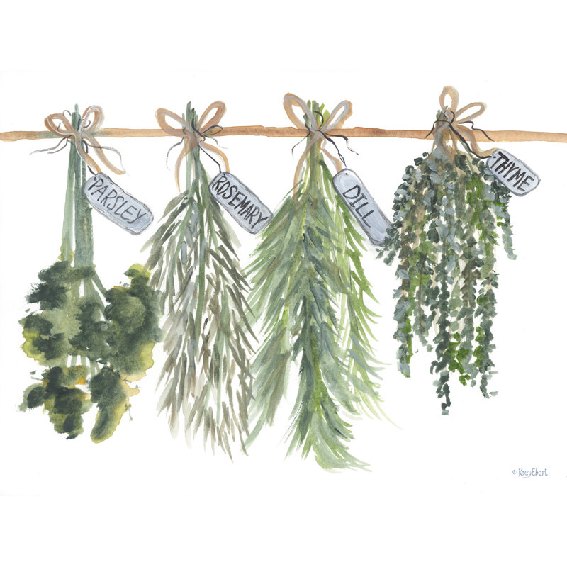 «Fresh Herbs On Canvas» par Roey Ebert, reproduction, H 32 po x l 48 po x P 1,25 po