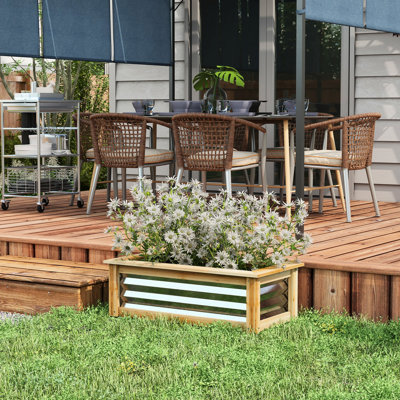 Jardinière surélevée, métal galvanisé et bois, grande surface pour cultiver différents types de plantes - jardinières, bois renforcé, diverses à l'intérieur et à l'extérieur