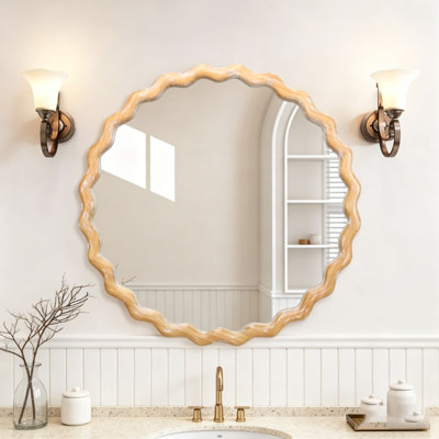 Miroir mural rond 27,5 pouces pour meuble-lavabo