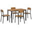Ensemble de table de salle à manger 5 pièces pour 4 personnes, table de cuisine rectangulaire et chaises, ensemble de salle à manger pour petit espace