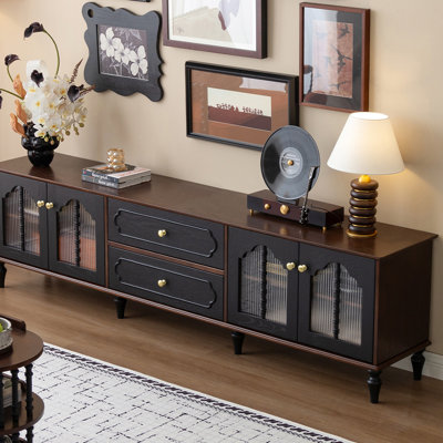 Retro Red Oak TV Stand