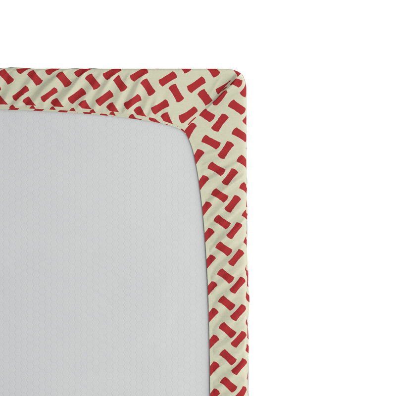 Microfiber Geometric Fitted Sheet, Twin Fitted Sheet