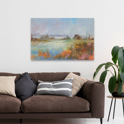 Abstract And Blue The Long View Art