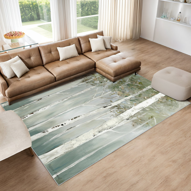 Tapis rectangulaire Divyan avec envers antidérapant