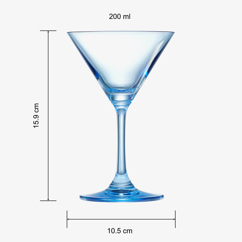 Ensemble de 6 verres à martini Martini