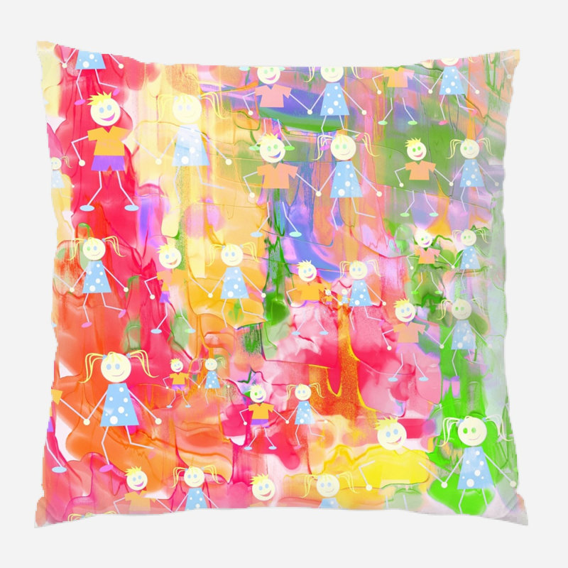 Coussin watercolour Bosch, Microsuède, Intérieur