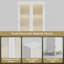 Canizales White Dining Cabinet With LED Light, Art Display Cabinet with Golden Legs-1791056767