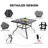 5pcs Rattan Metal Patio Dining Set With Umbrella Hole, Zippered Cushions-459965371-459965318-459965312