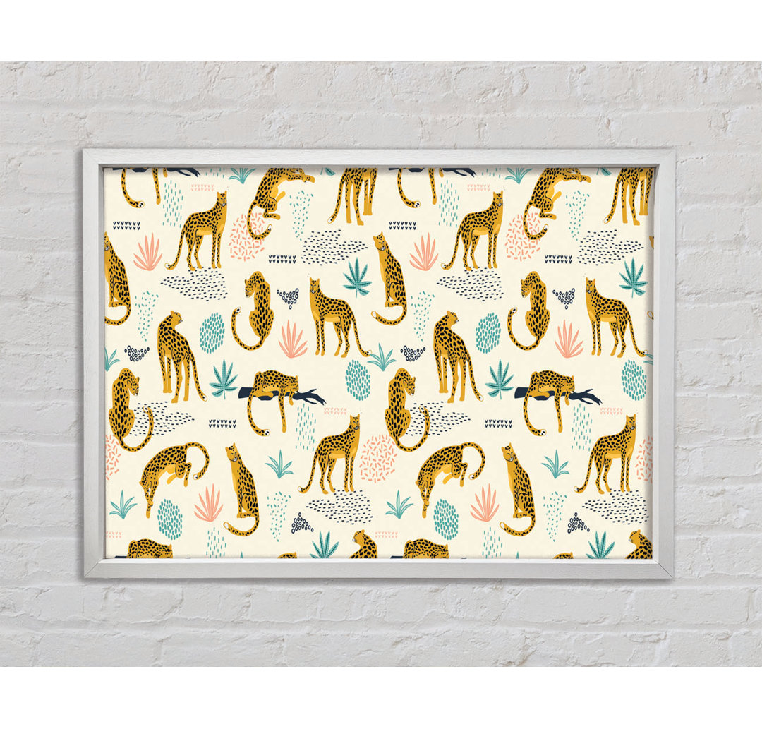 The Lovely Leopard Pattern - Single Picture Frame Kunstdrucke auf Leinwand