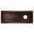 28" Rectangle Hammered Copper Slanted Bar/Prep Sink with 3.5" Drain Opening