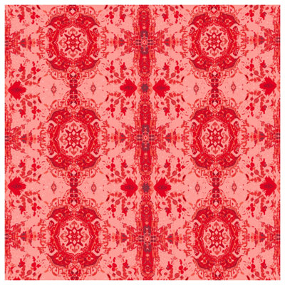Rideaux de douche rouges très longs Mandala