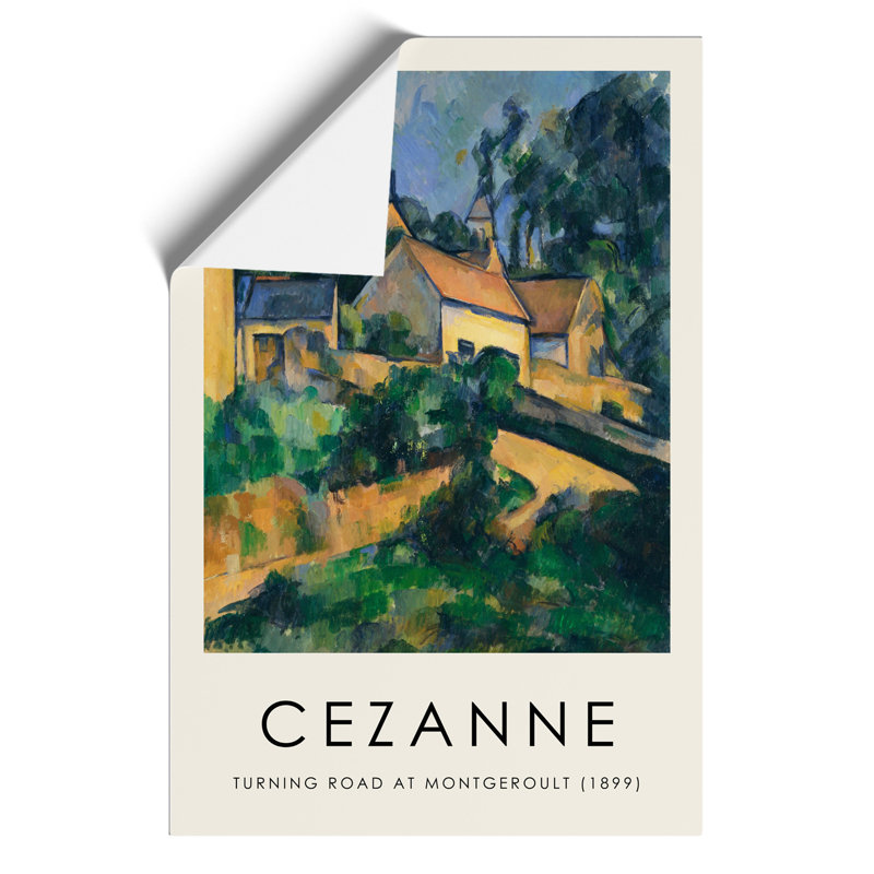Turning Road at Montgeroult by Paul Cezanne - 1 Piece Painting, 42cm H x 30cm W x 0.1cm D