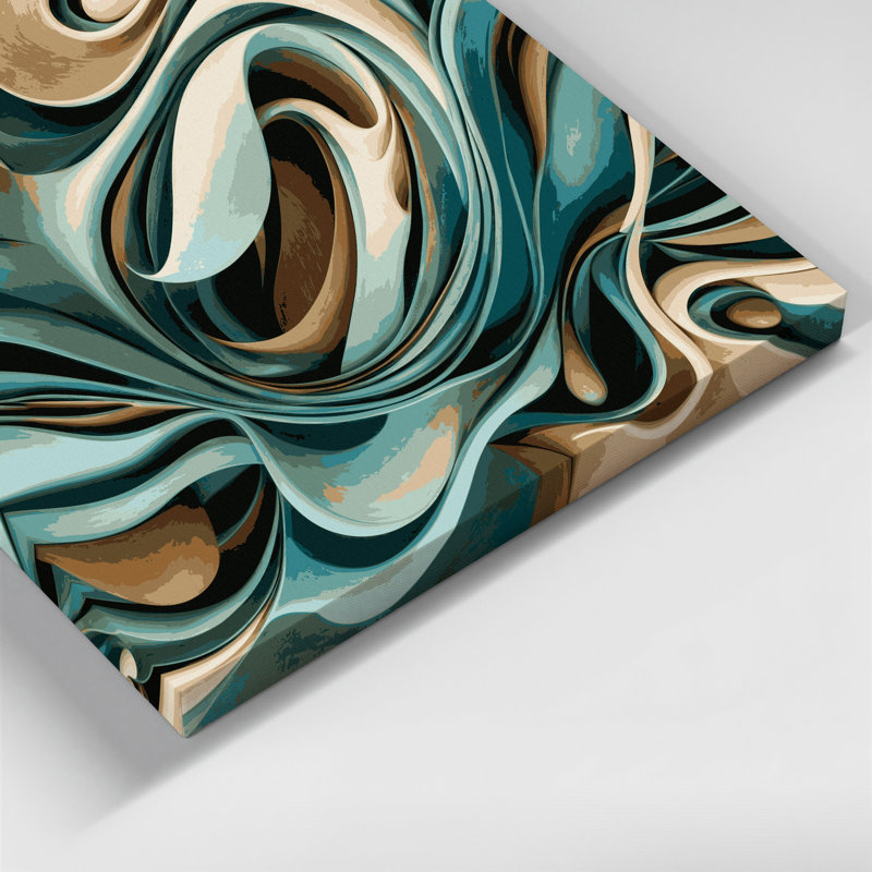 Art mural sur toile 37 "Biomorphic Abstraction", H 11 po x l 14 po