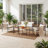 5 Piece Outdoor Wicker Conversation Set, Patio Furniture Conversation Set