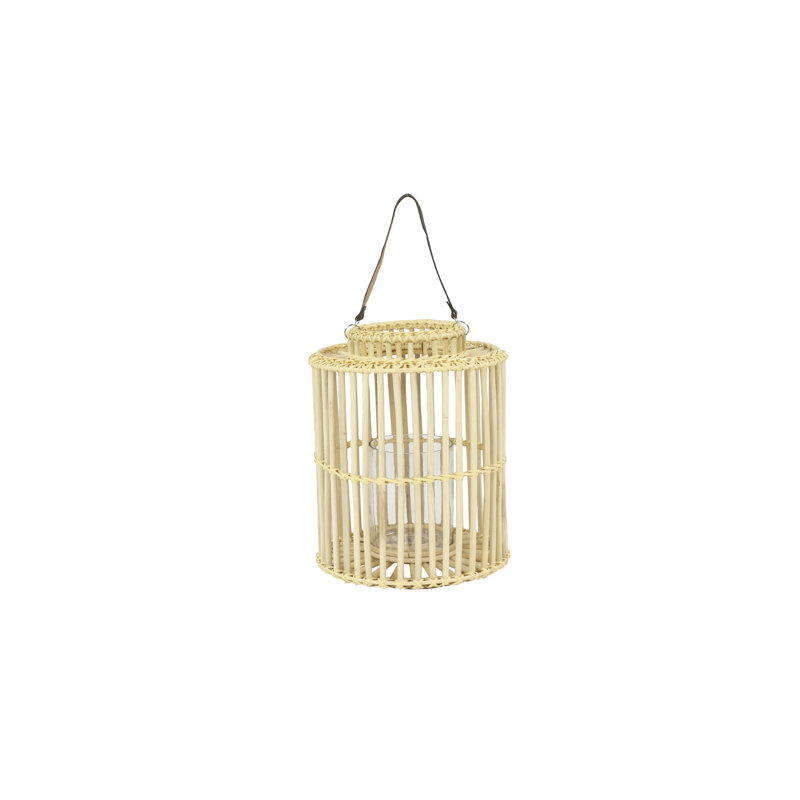 18'' H Wood Wall Lantern, Cream