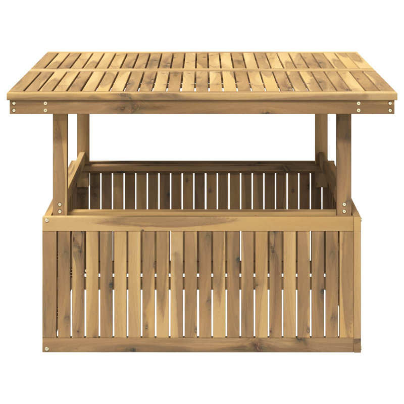 Solid Wood Coffee Table, White, 75cm H x 108.5cm W x 110cm D, White, White