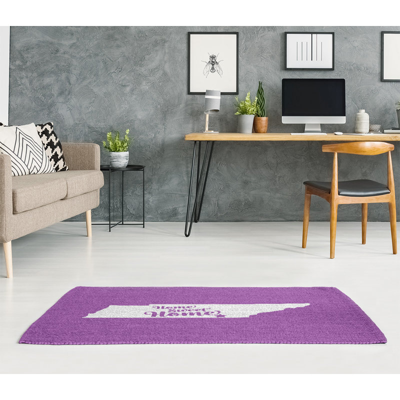 Tapis de maison purple home Chattanooga, Rectangle 3 pi x 5 pi
