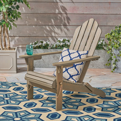 Chaises Adirondack en bois durables et pliables pour le patio