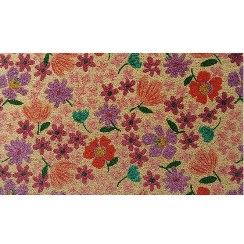 Spring Blooms Coir Doormat