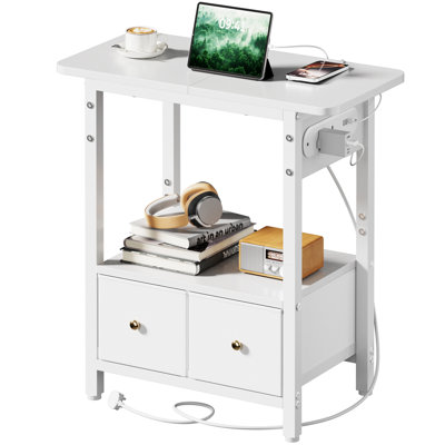 End Table with Built-In Outlets
