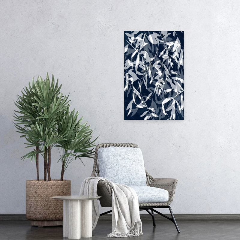 Art contemporain contemporain, arbre de bambou abstrait, H 24 po x l 16 po