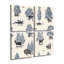 Ensemble de 4 panneaux muraux sur toile - «Where It's Belong» par Florent Bodart pour décoration de salon, de chambre à coucher ou de bureau 