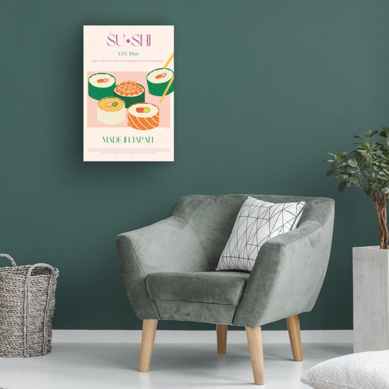 Impression sur toile de nazma khokhar sushi, H 24 po x l 16 po x P 2 po