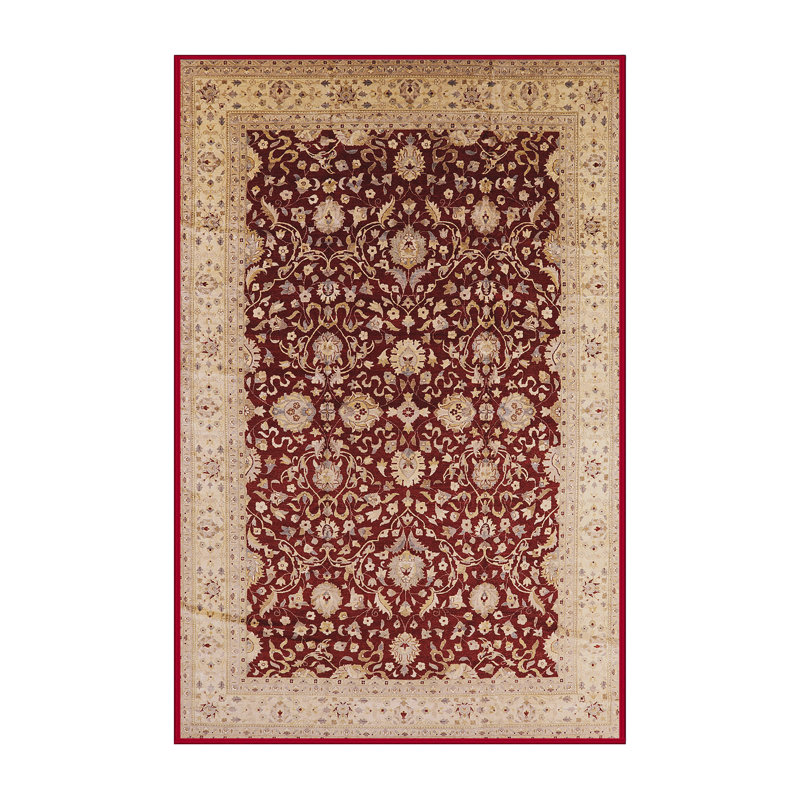 Tapis beige / rouge Ishkhan, Rectangle 2 pi x 3 pi