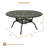 Tsolag 59''W Round Metal Outdoor Dining Table With Umbrella Hole