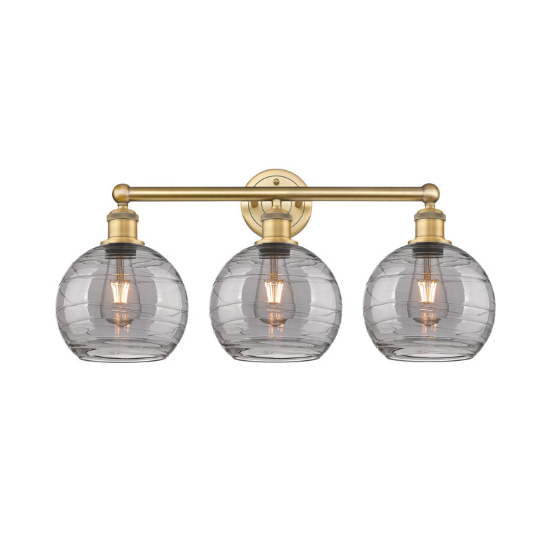 Essex 3 - Light Dimmable Vanity Light, Brushed Brass, Light Smoke