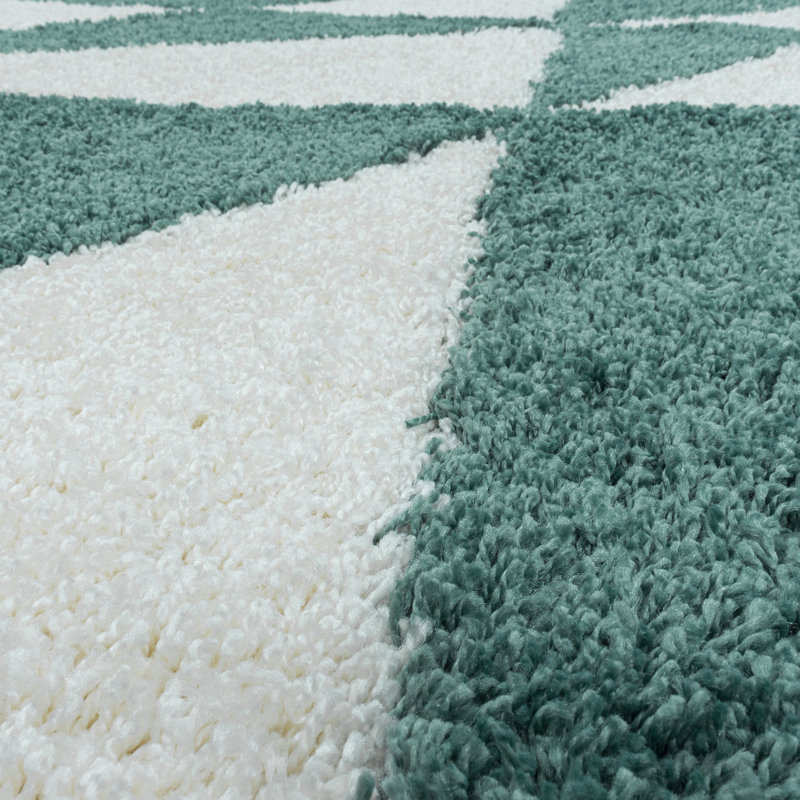 Tappahannock Shaggy Blue/Beige Rug, Rectangle 280 x 370cm