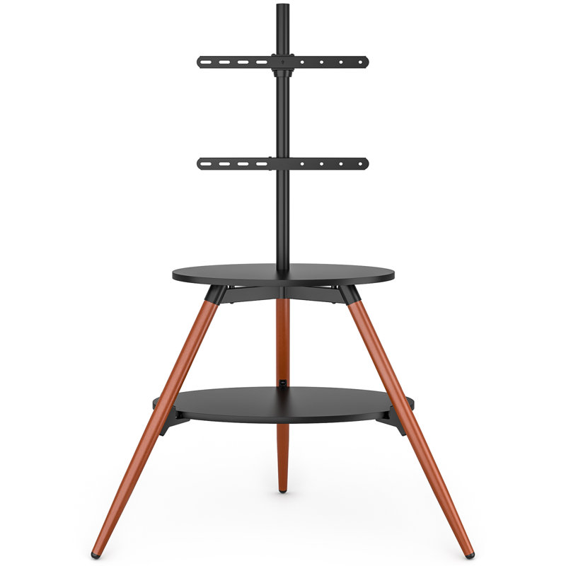 Walnut & Black Vesa TV Stand
