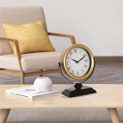 Horloge de bureau - Horloge rétro classique et décoration de tablette