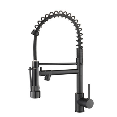 Kitchen Faucet With Pull Down Sprayer, Single Handle Single Lever Kitchen Sink Faucet