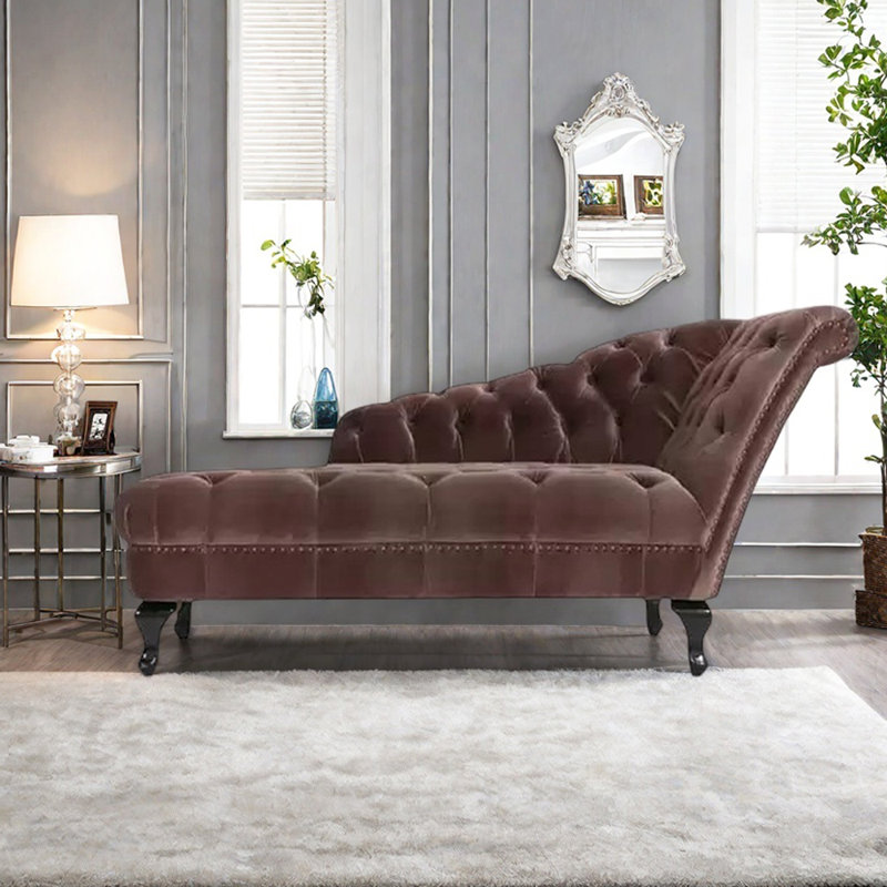 Chaise longue d'intérieur Modern Living, Orienté à droite, Café foncé