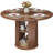 43.3" Round Dining Table for 2-3，Kitchen Dining Room Table with Storage，Pedestal Dining Table