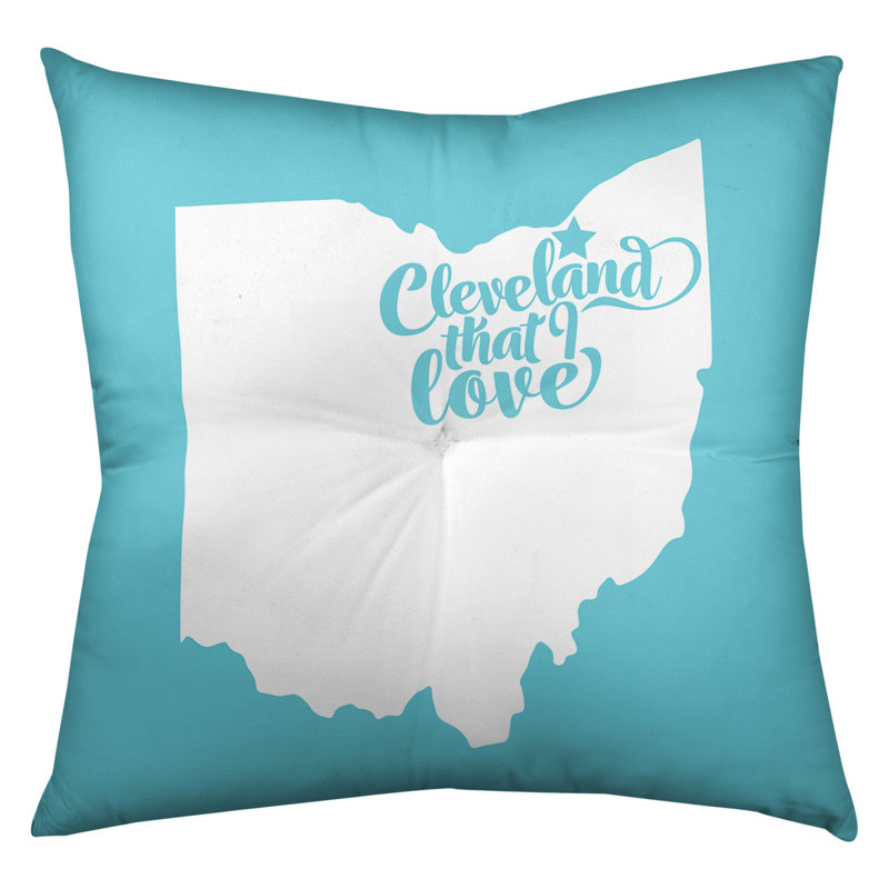 Coussin de plancher touffeté, 26 po x 26 po, Bleu sarcelle, Cleveland